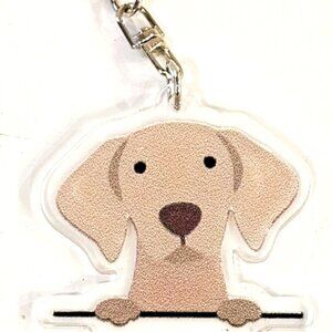 Weimaraner Dog 2D Acrylic Keychain Pet Lover Gift Bag Charm Accessory